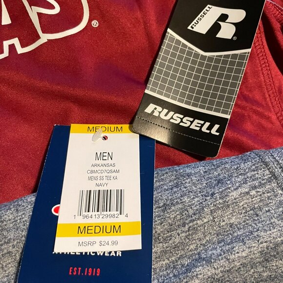 Two Arkansas Razorbacks shirts (M & L) both NWT, excellent condition - Picture 6 of 7